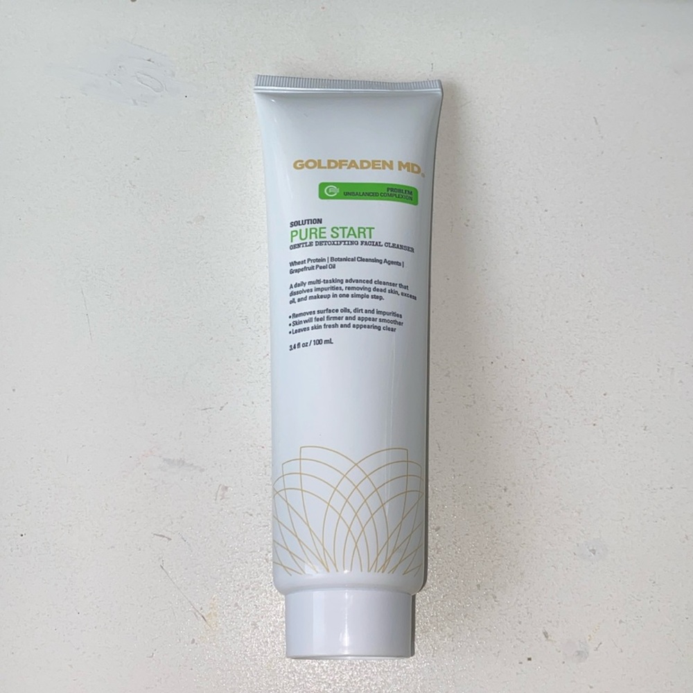 Goldfaded MD pure start gentle detoxified facial cleanser NEW sealed 3.4 fl.oz.